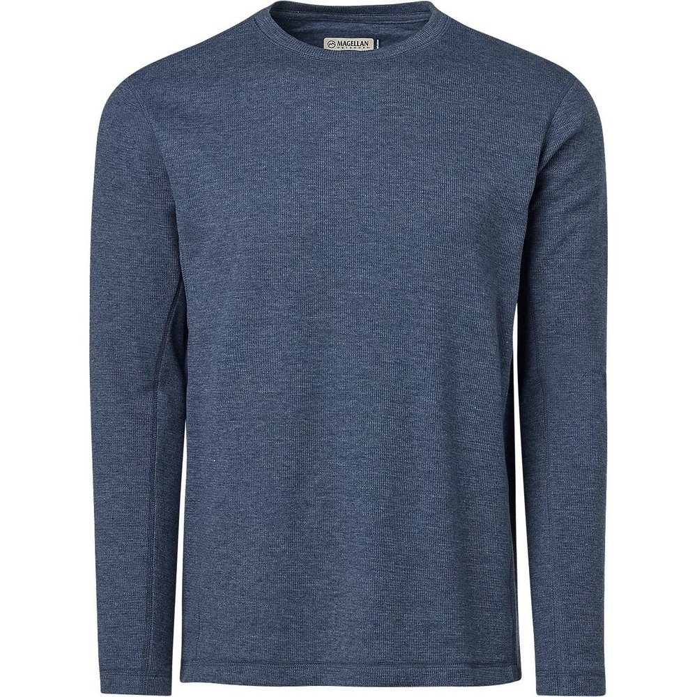 Magellan Outdoors Base Camp Thermal Heathered Long Sleeve Men's Large Blue